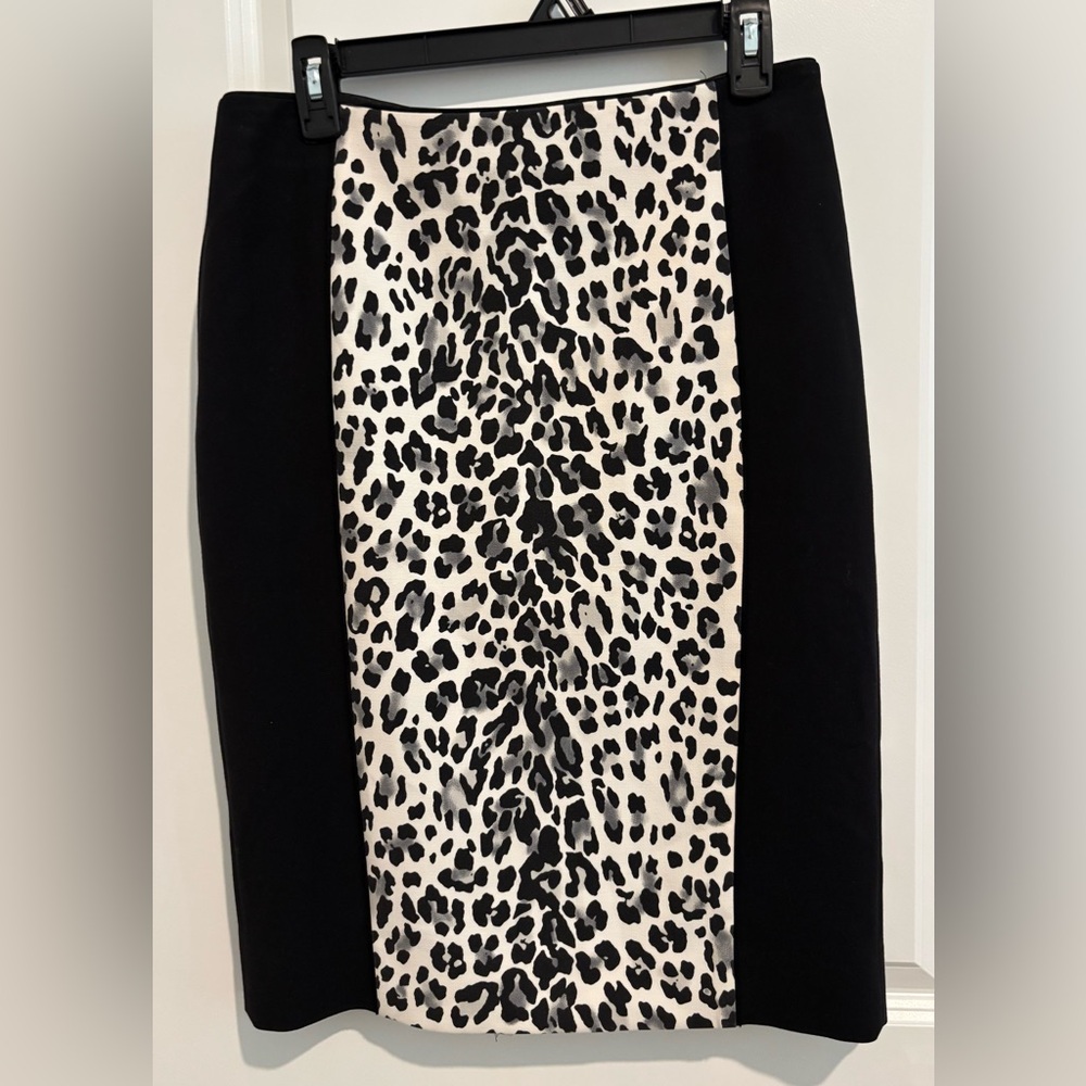 White House Black Market Animal Print Pencil Skirt